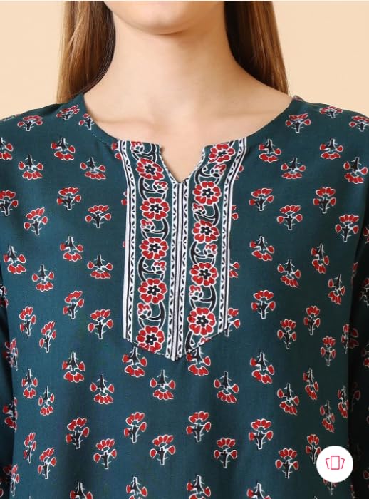 Women Rayon Floral Printed Short Kurta