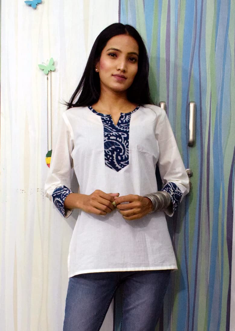 JAIPUR HAND BLOCK Women's Cotton Top |Tunic