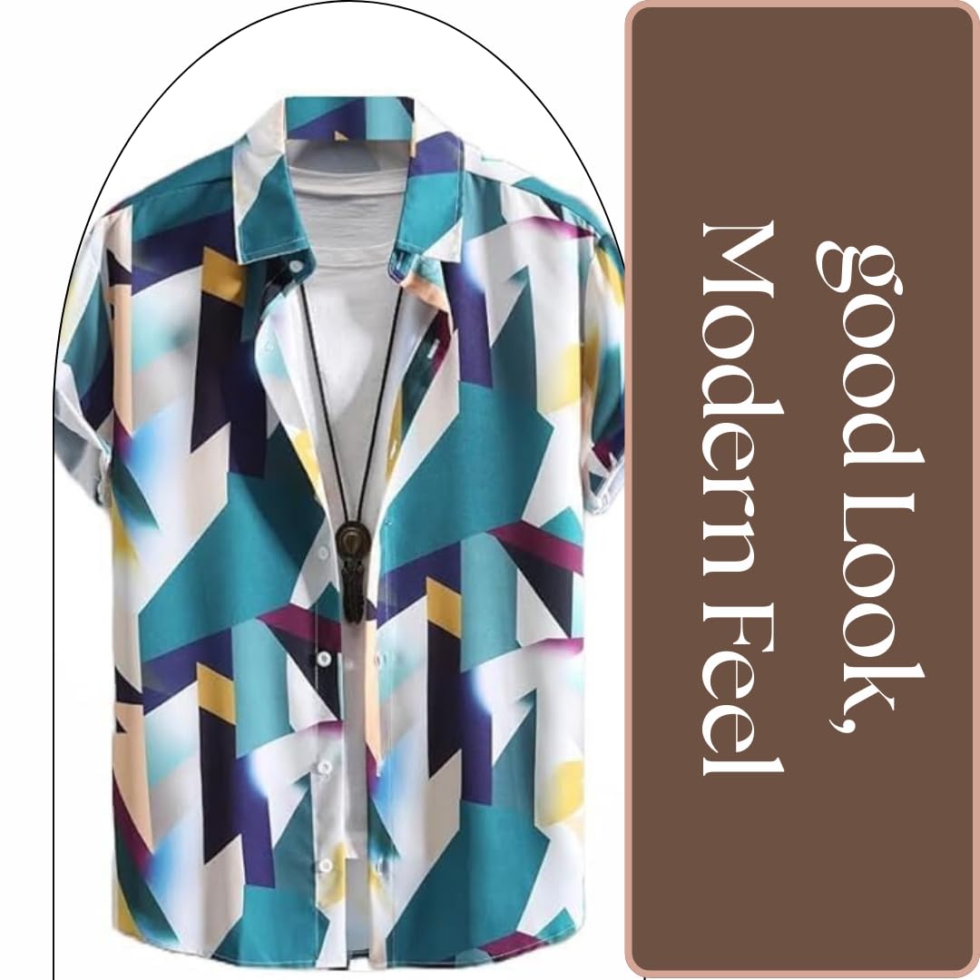 FUNKY RICH Regular Fit Shirt for Men | Half Sleeve