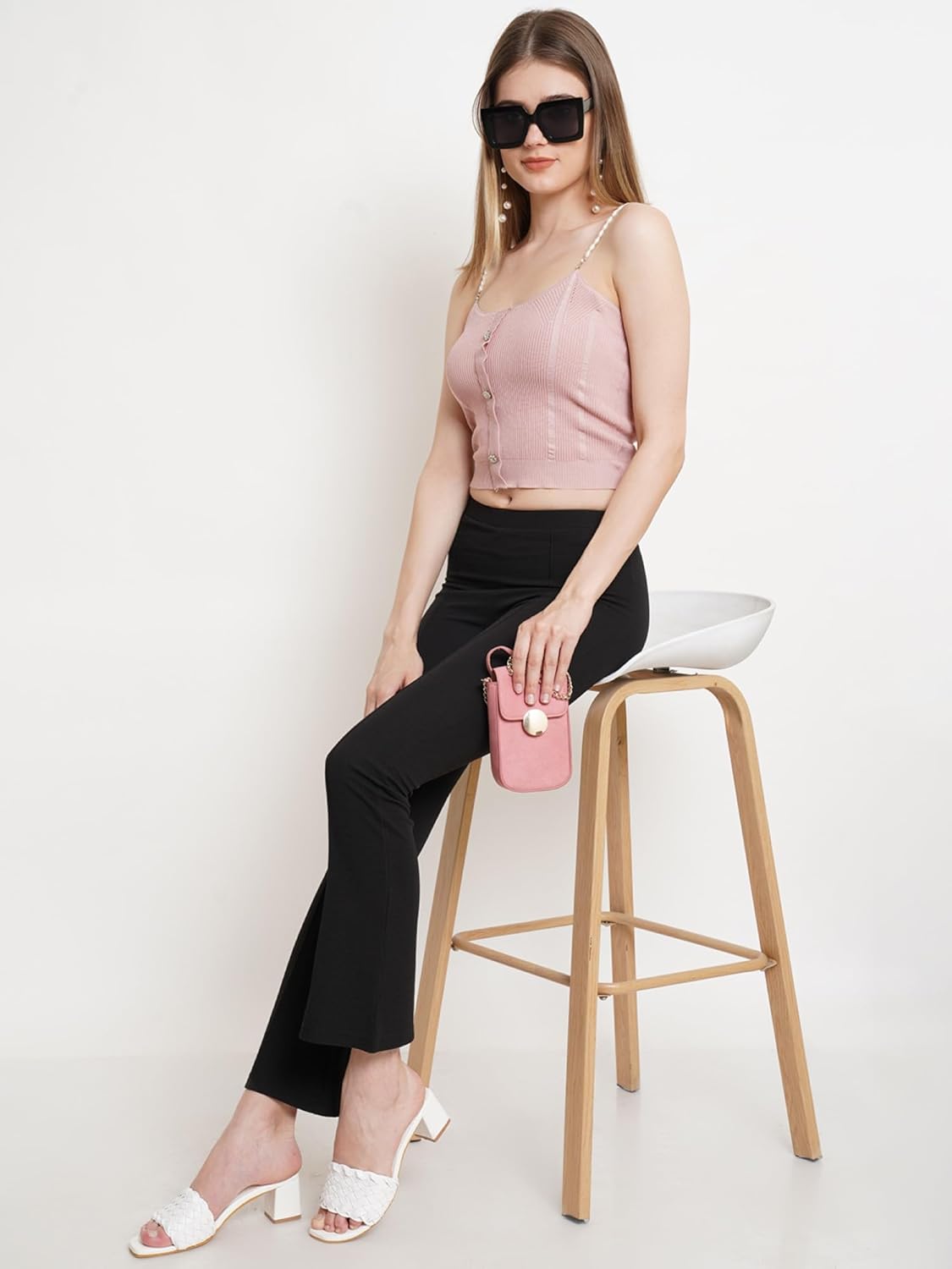 POPWINGS Casual Solid Regular Fit Solid Trouser