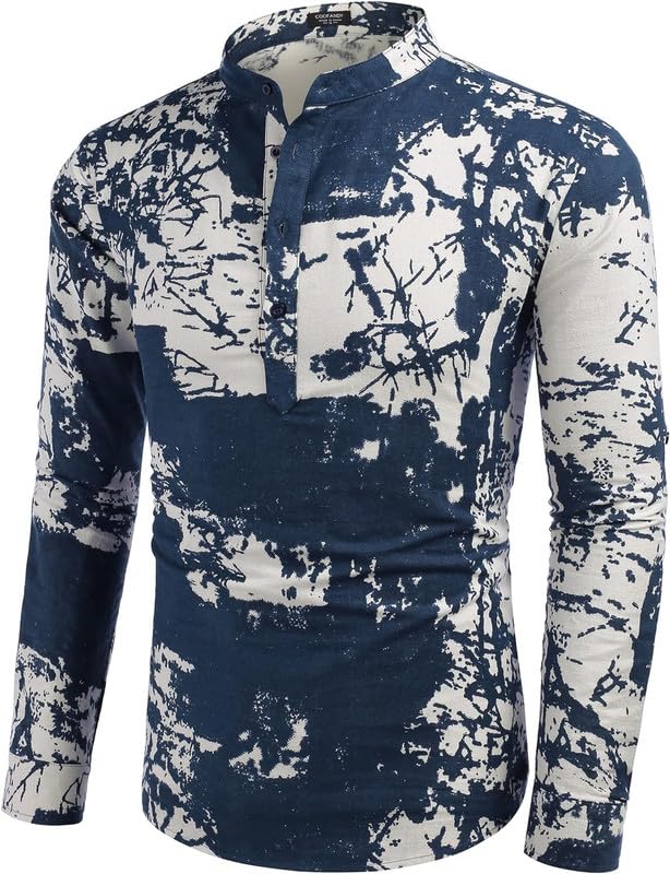 Bellstone Men's Cotton Blend Full Sleeve Printed