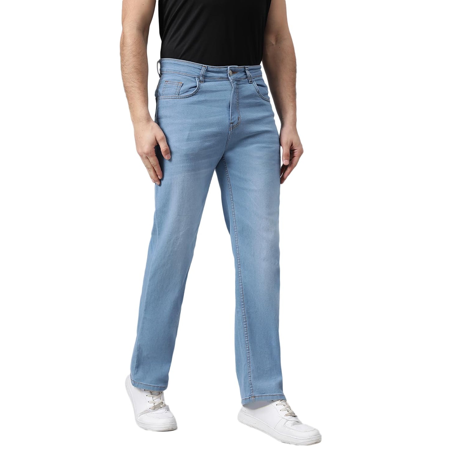 KOTTY Men’s Relaxed Fit Straight-Leg Jeans