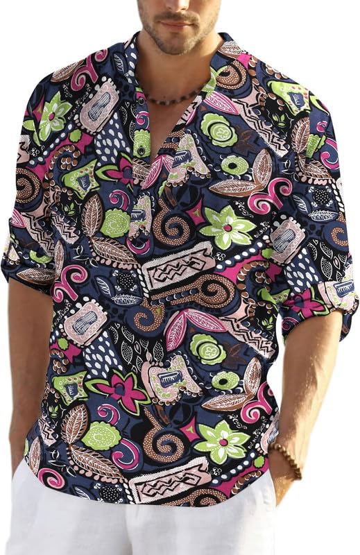 Bellstone Men's Cotton Blend Full Sleeve Printed