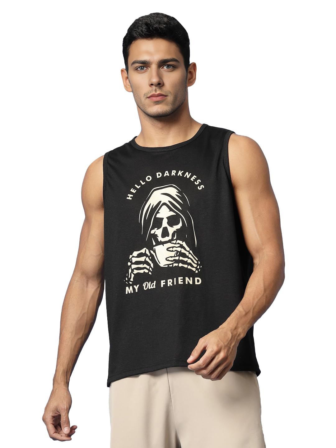 CHKOKKO Tank Tops Sleeveless T-Shirt for Men Cotton
