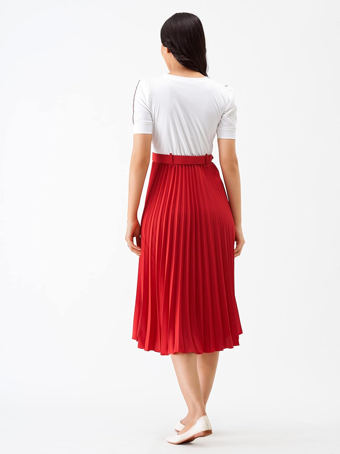 AASK Women Fit& Flare Polyster Solid Dress for Women