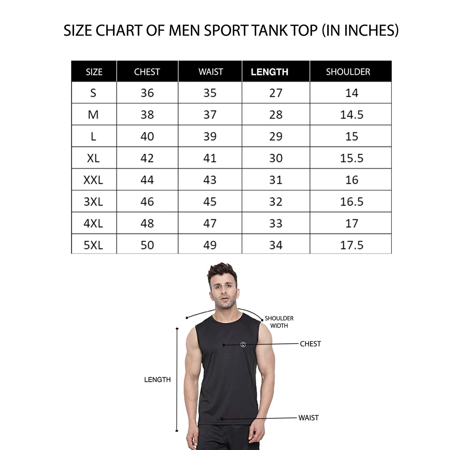 CHKOKKO Tank Tops Sleeveless T-Shirt for Men Dry Fit