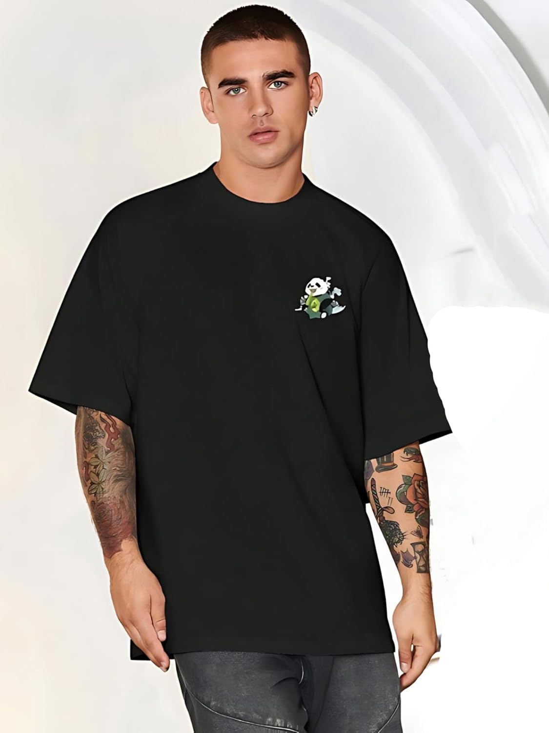 CrazyBee Cotton Back Printed PandaCool Half Sleeve