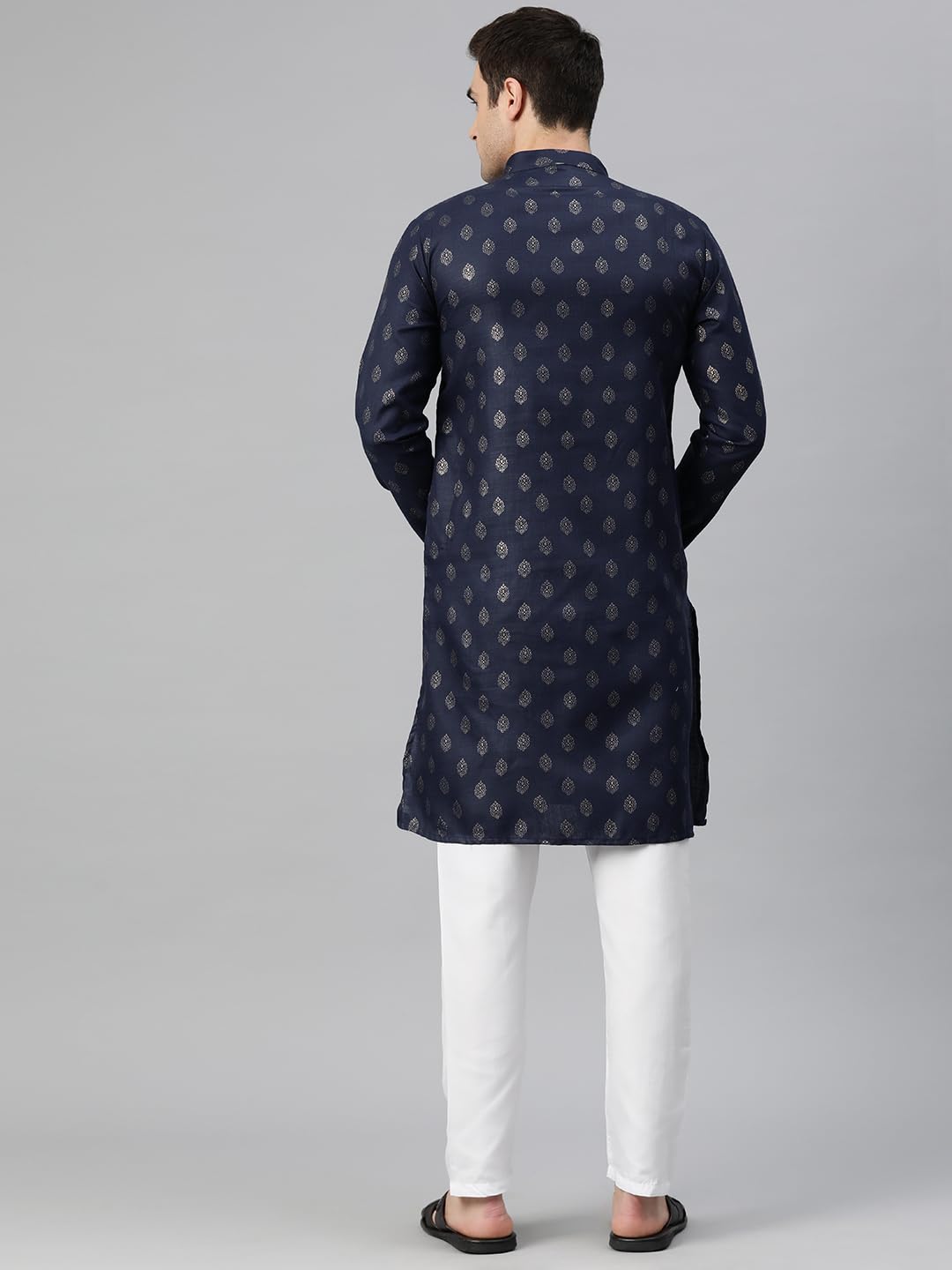 Luxrio Kurta for Men Cotton Blend Printed Regular Fit