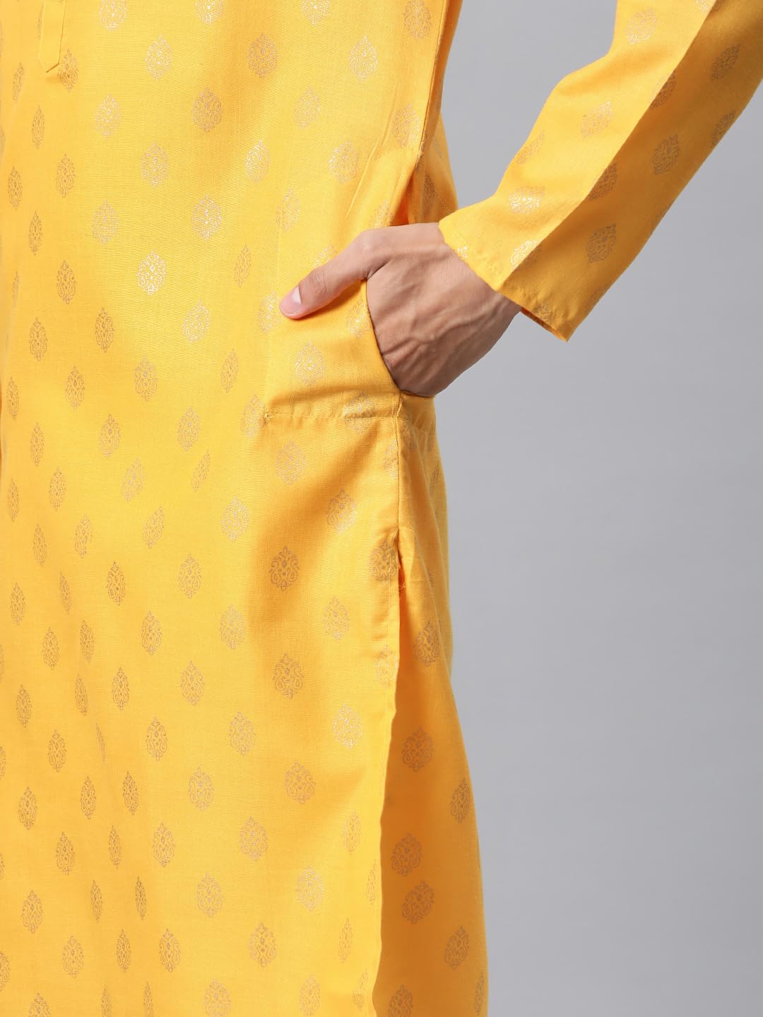 Luxrio Kurta for Men Cotton Blend Printed Regular Fit