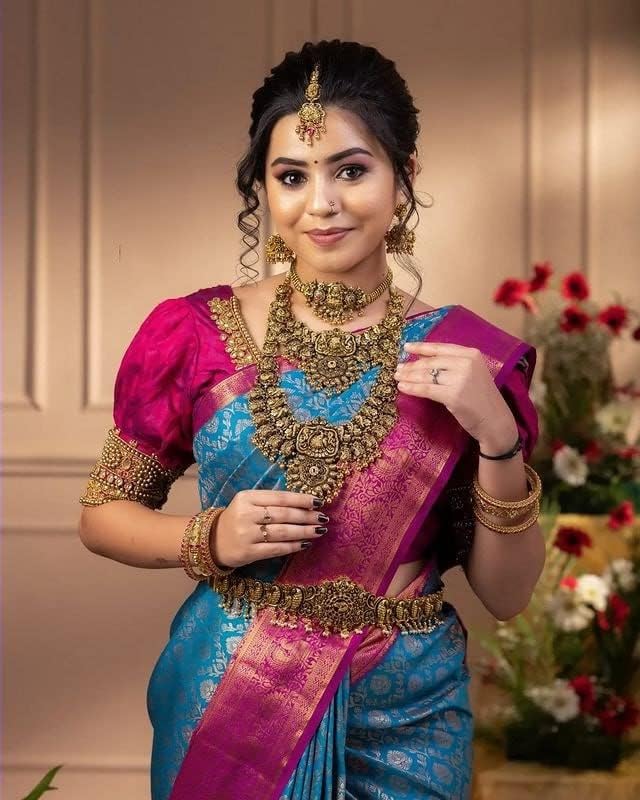 Fancy Banarasi Kanjivaram Art Silk Sareewith Blouse Piece