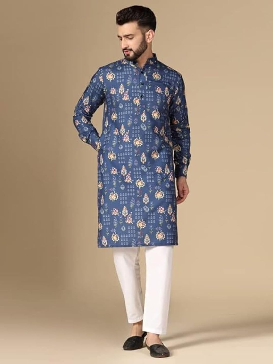 Leriya Fashion Men's Kurta | Rayon Printed Kurta