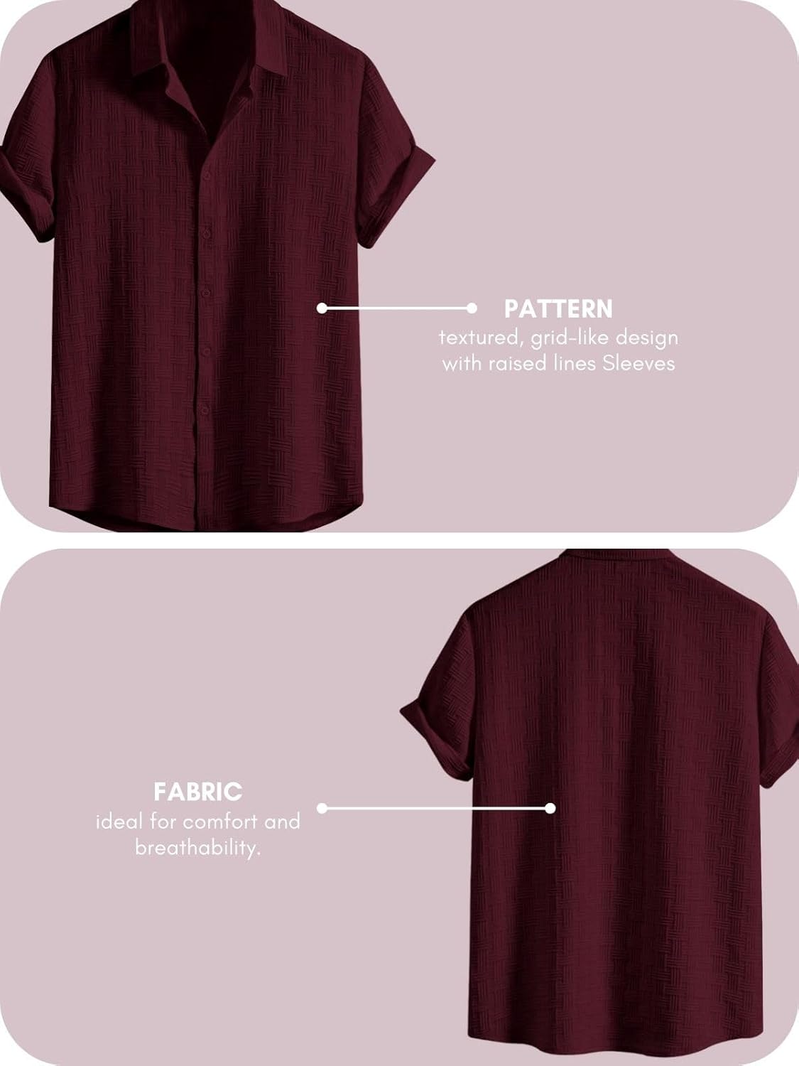Leriya Fashion Men's Formal Button Down Shirt