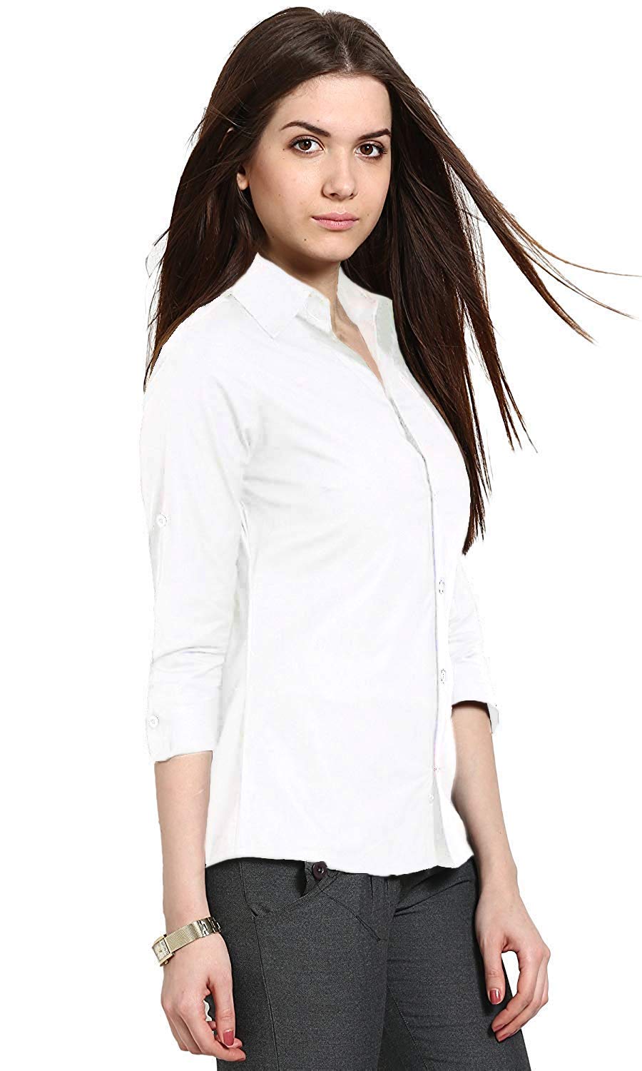 Leriya Fashion Solid Regular Fit Long Tops Oversized Shit