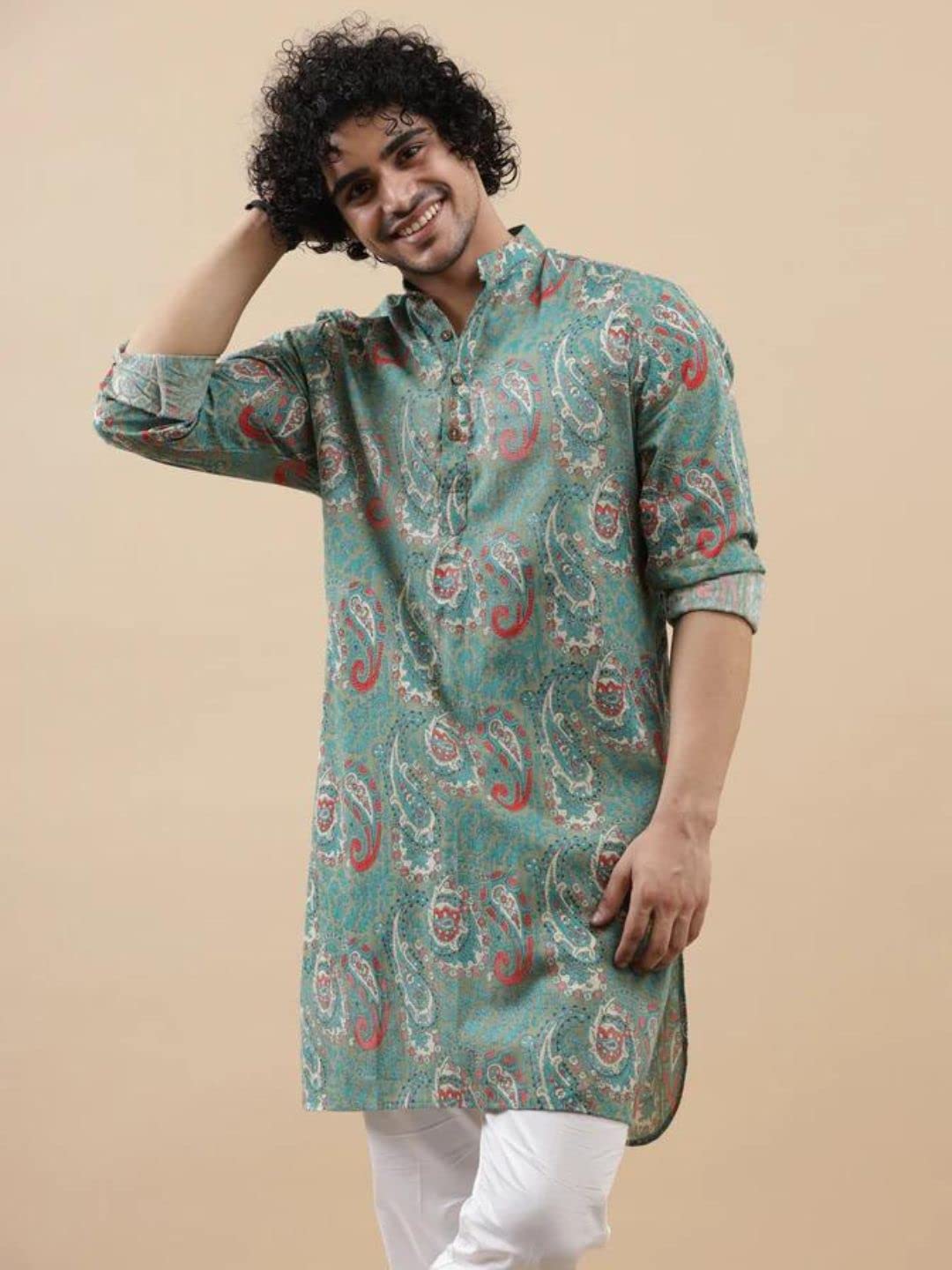 Leriya Fashion Men's Kurta | Rayon Printed Kurta