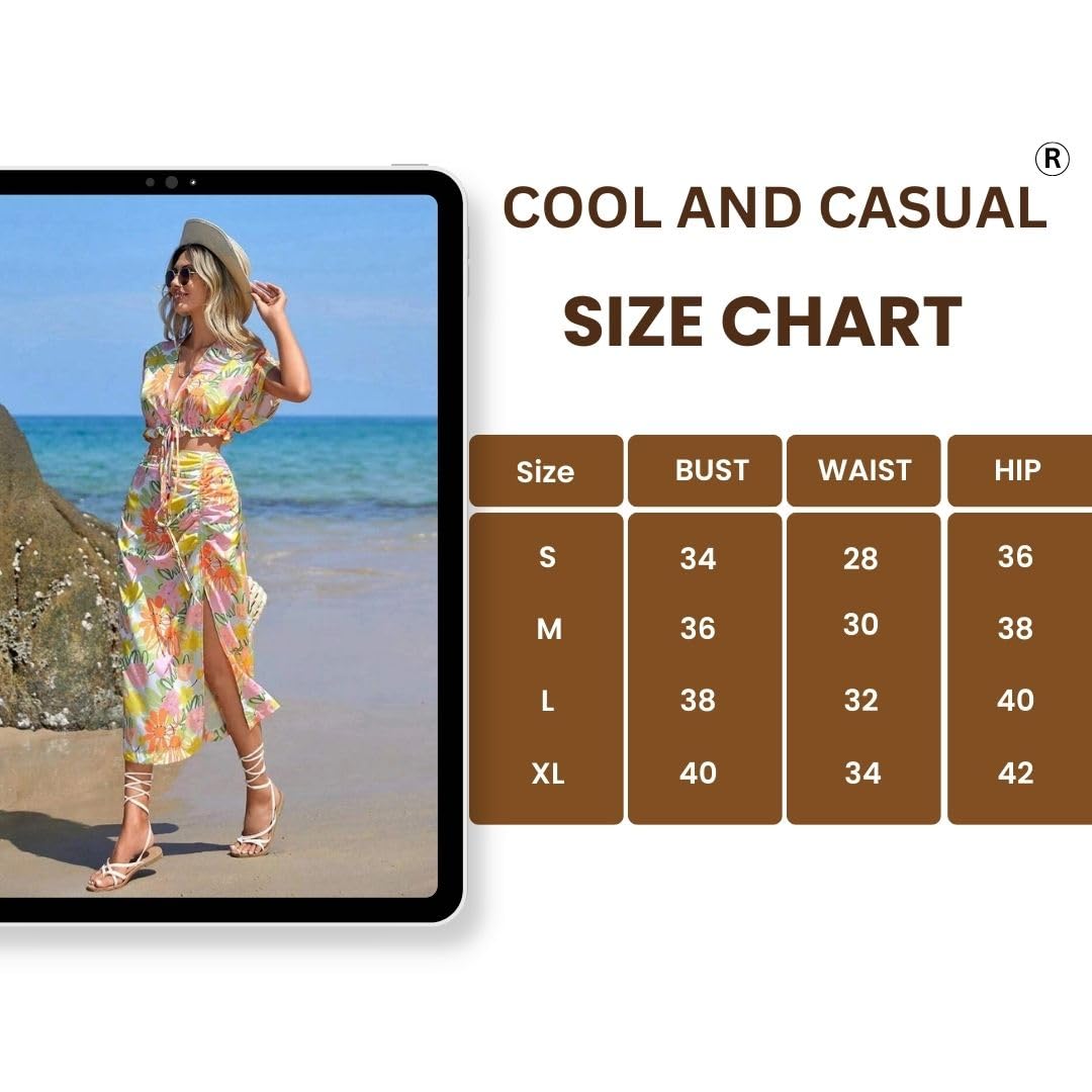 COOL AND CASUAL Co Ord Set for Women Two Piece Dress for Women Beach Dress for Women Western Dresses
