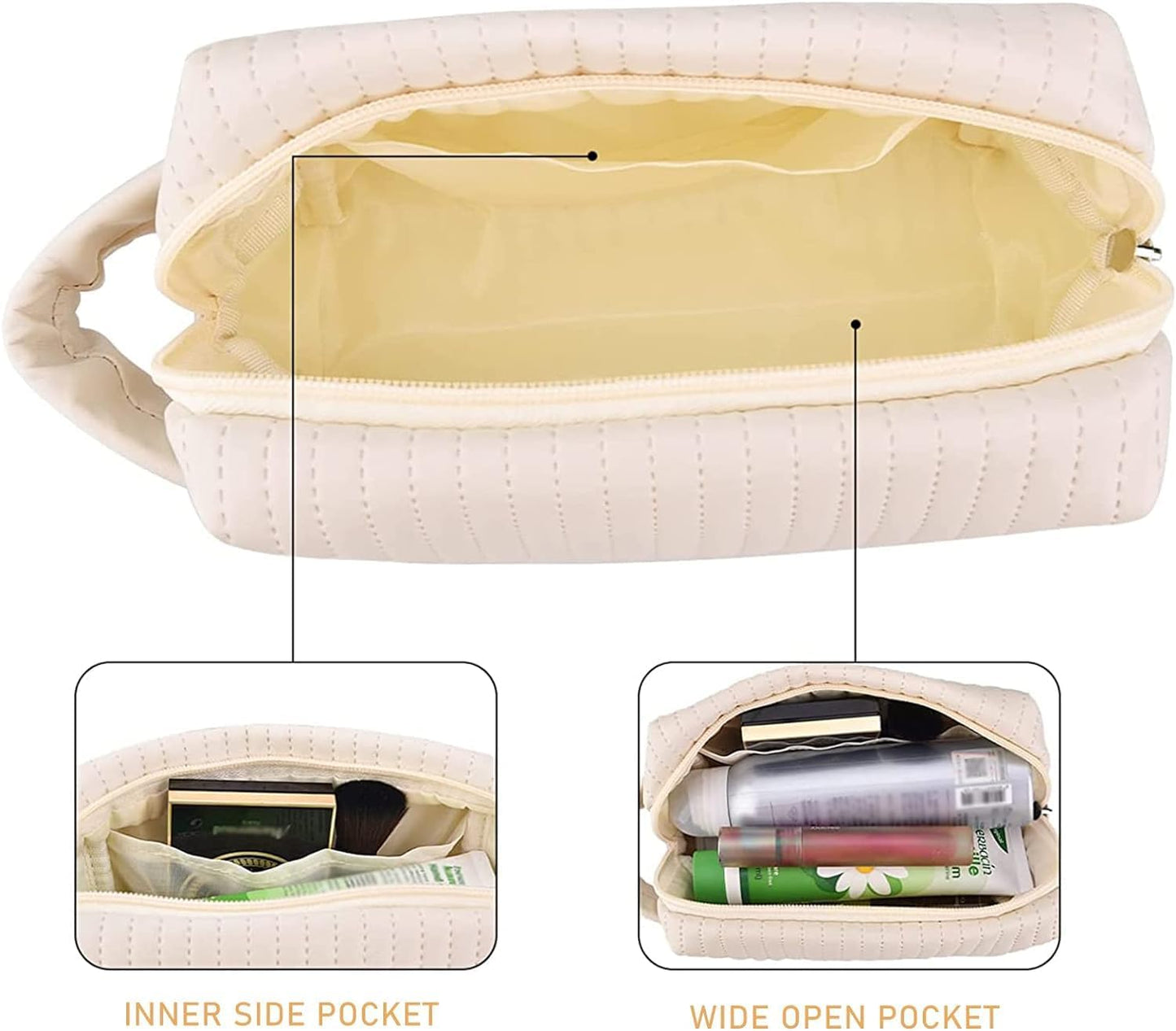 Travel Makeup Pouch Set Toiletry Bag Cosmetic Organizer