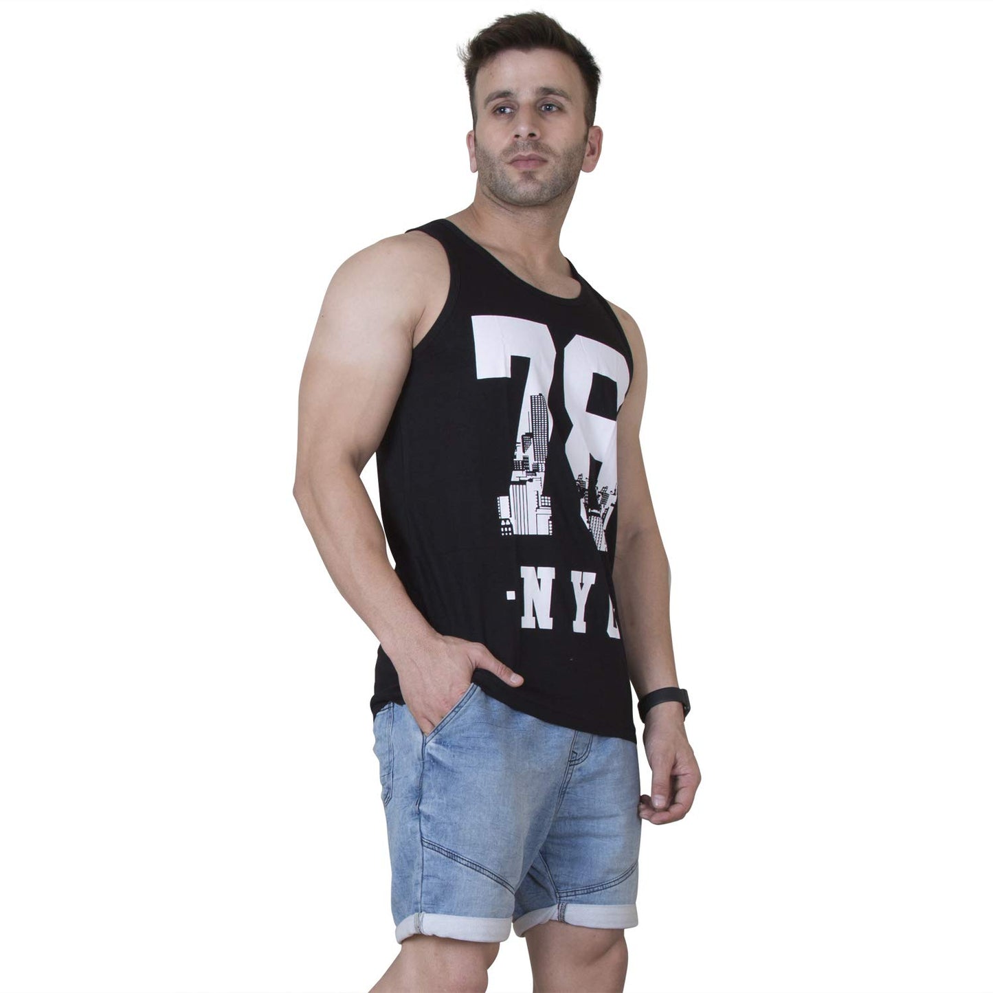Veirdo Men's Cotton Solid Regular Fit T-Shirt