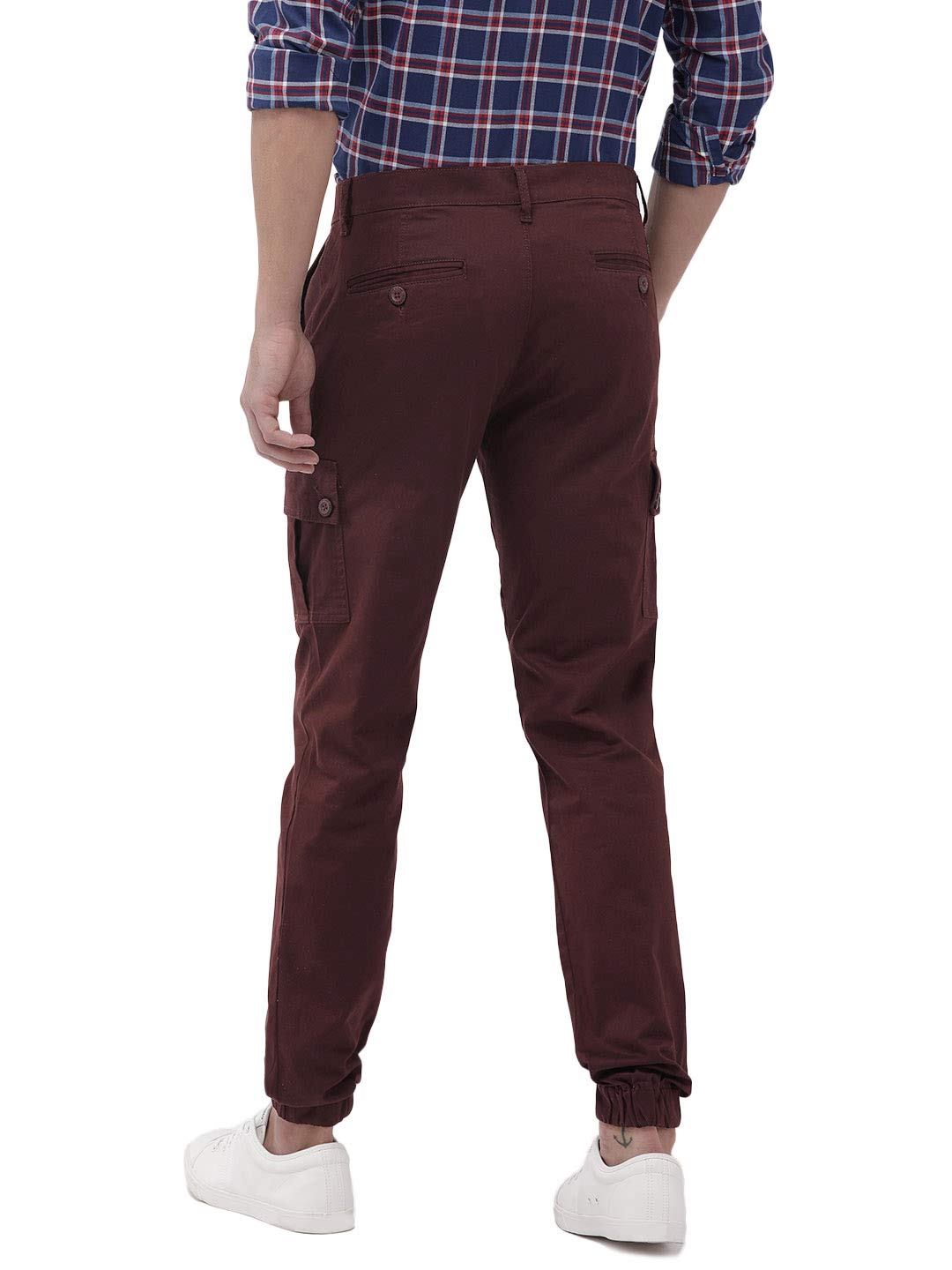 The Indian Garage Co Men's Slim Fit Mid Rise Cargo Pant
