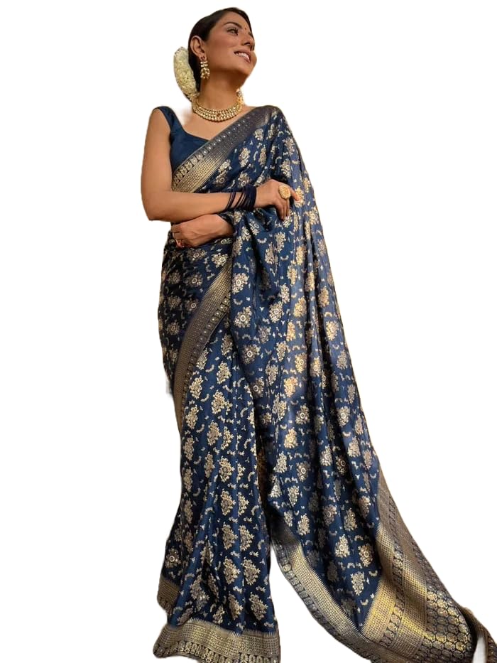 Women's Banarasi Kanjivaram Jacquard Art Silk Saree