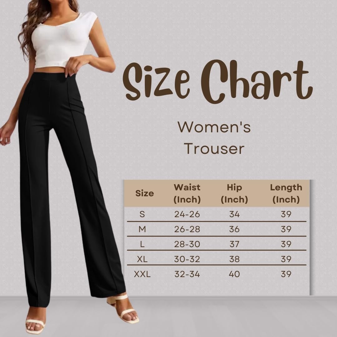 SWADESI STUFF Women's High-Waisted Pant Bell Bottom