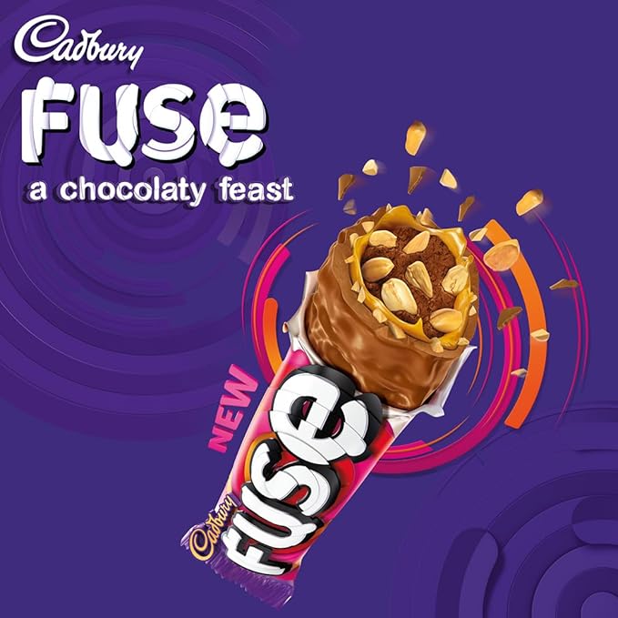 Cadbury Fuse Peanut & Caramel filled Mini Treats Chocolate Bars, 93 g
