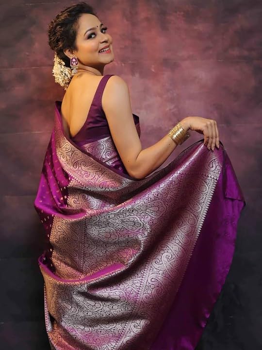 Women's Cotton Silk Woven Saree with Blouse Material