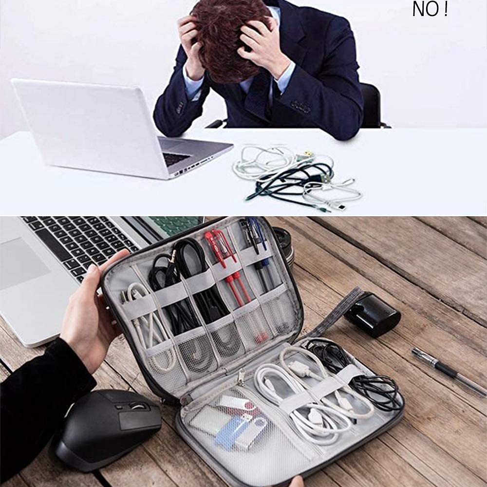 Electronics Organizer Bag Waterproof Carrying Pouch