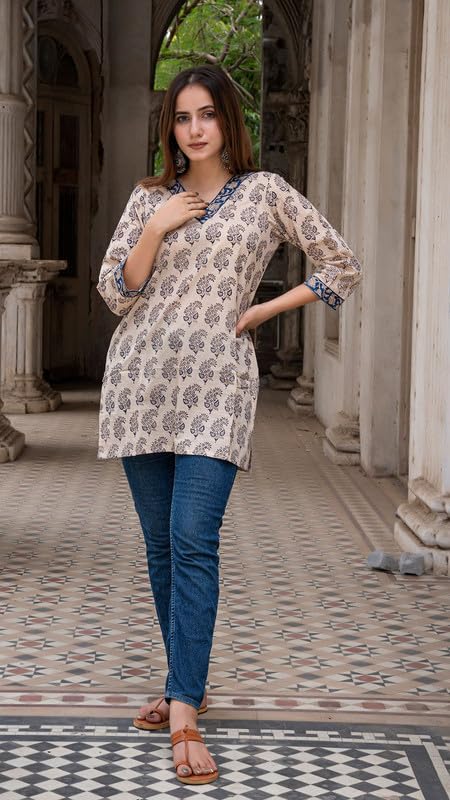 Kashis Creations Floral Print Rayon Kurta for Women