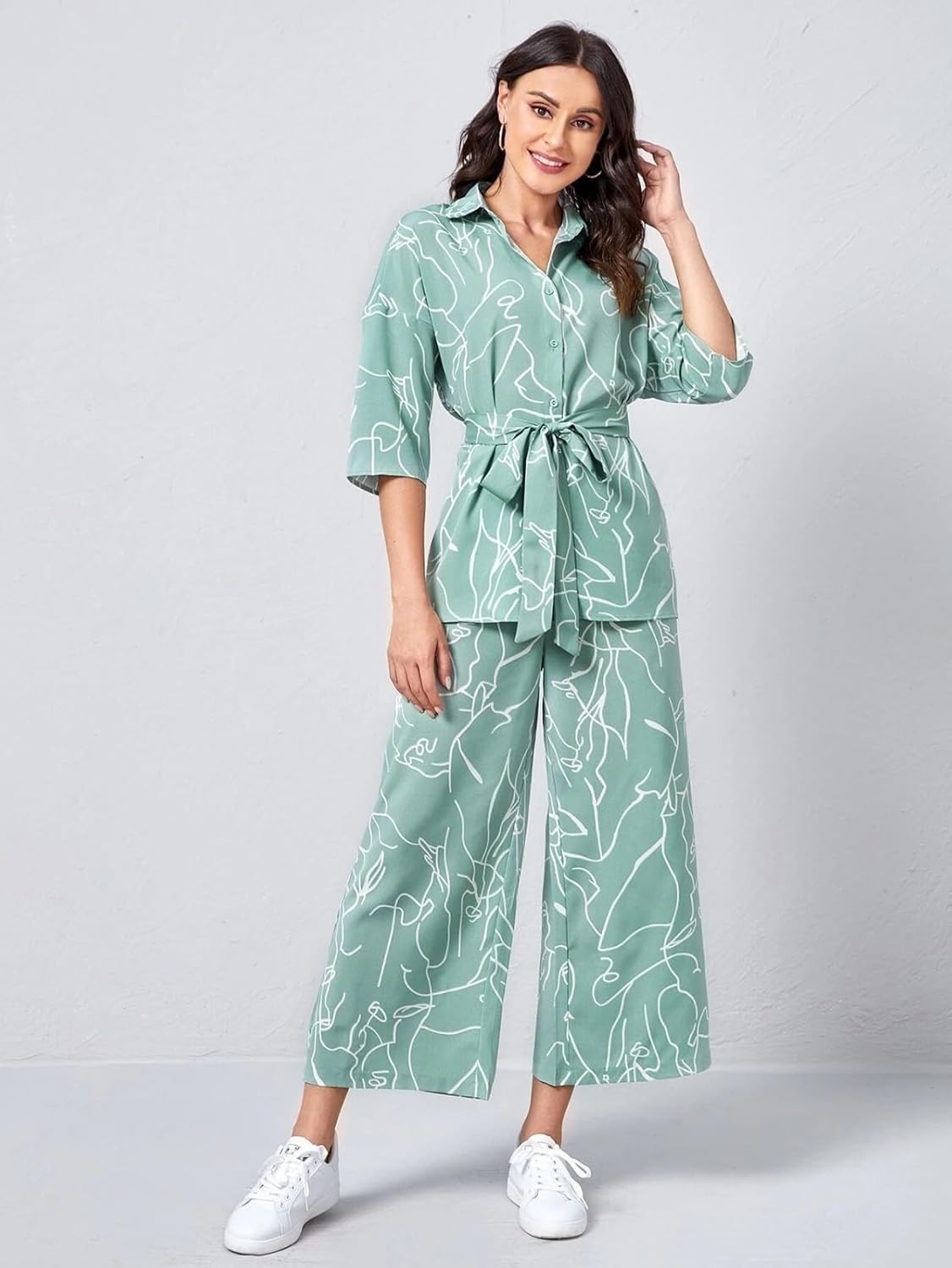 Leriya Fashion Women Formal Floral Printed Rayon Western Co-ord Set for Women(Available in 2XL and 3XL)