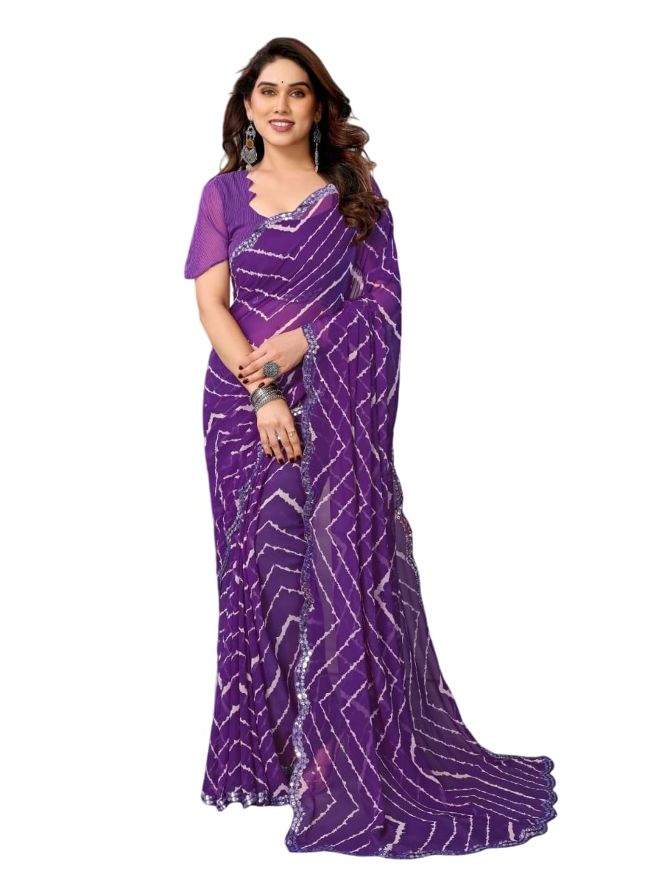 FASHION Women's Georgette Floral Printed Saree