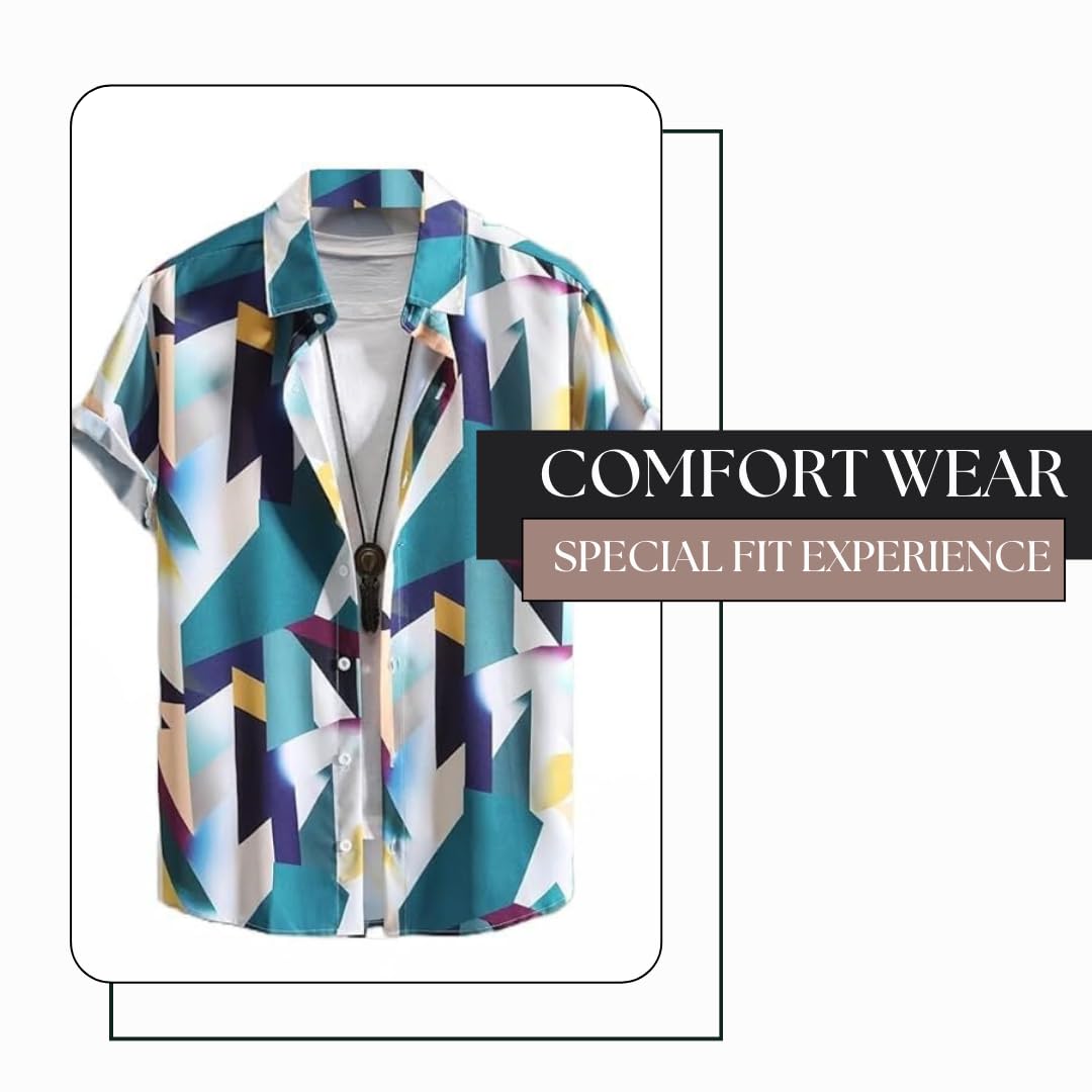 FUNKY RICH Regular Fit Shirt for Men | Half Sleeve