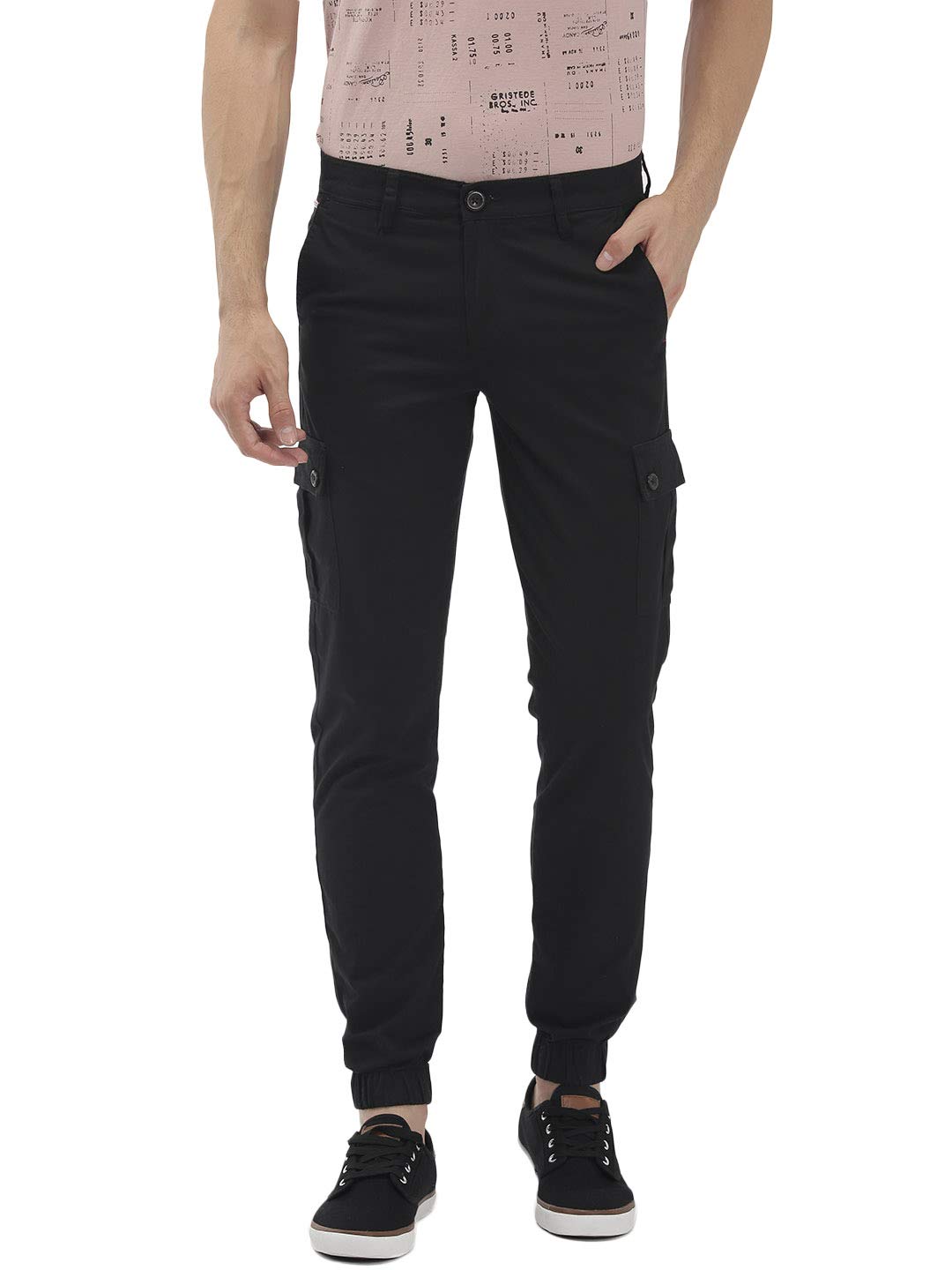 The Indian Garage Co Men's Slim Fit Mid Rise Cargo Pant