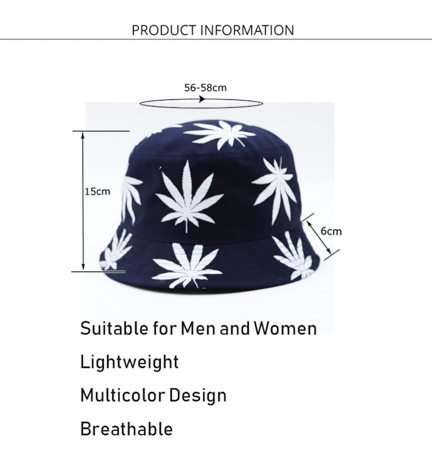 JAZAA Bucket Hat for Women Men Teens Summer Beach