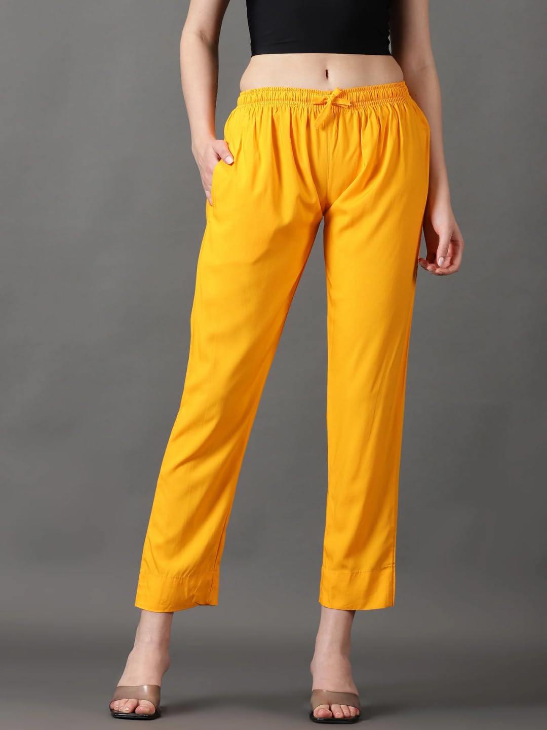 Cadila Women's Cotton Drawstring Rayon Pants