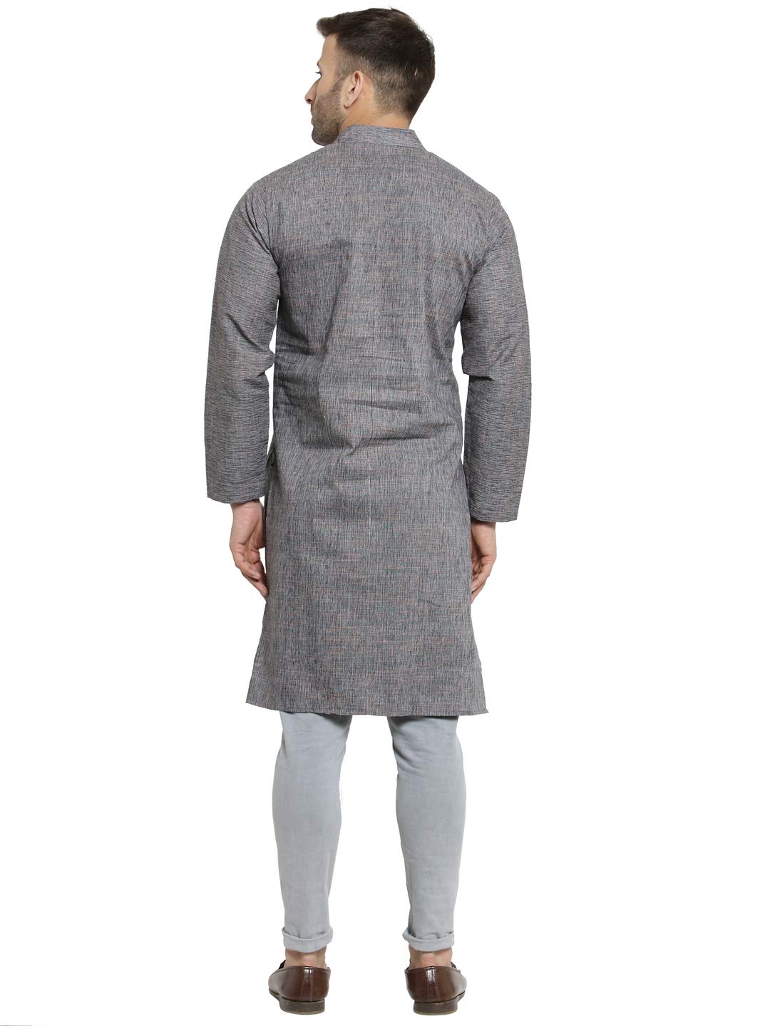 Enchanted Drapes Mens' Solid Cotton Long Kurta