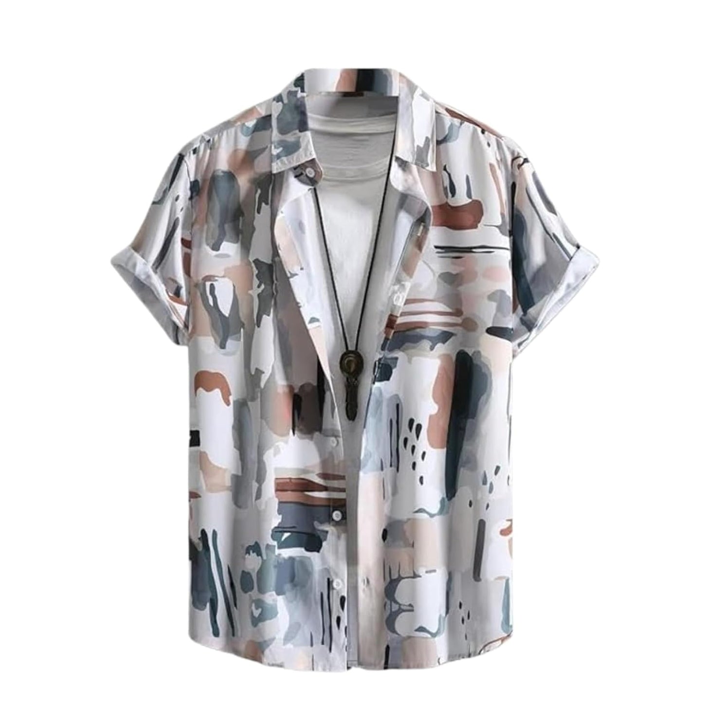 FUNKY RICH Regular Fit Shirt for Men | Half Sleeve