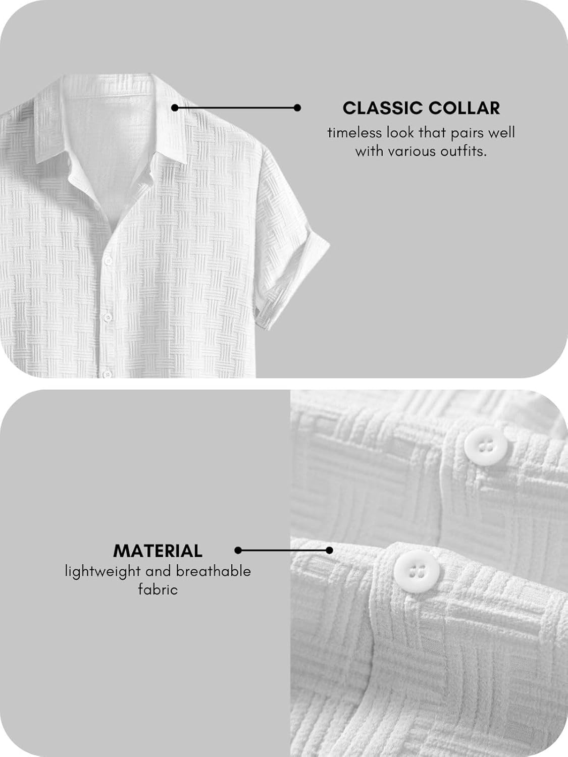 Leriya Fashion Men's Formal Button Down Shirt