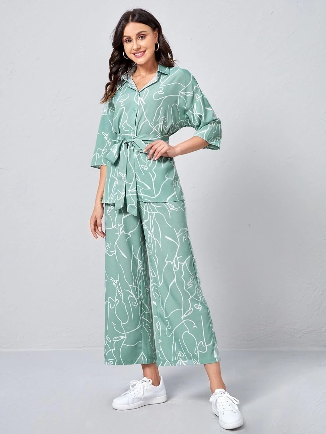 Leriya Fashion Women Formal Floral Printed Rayon Western Co-ord Set for Women(Available in 2XL and 3XL)