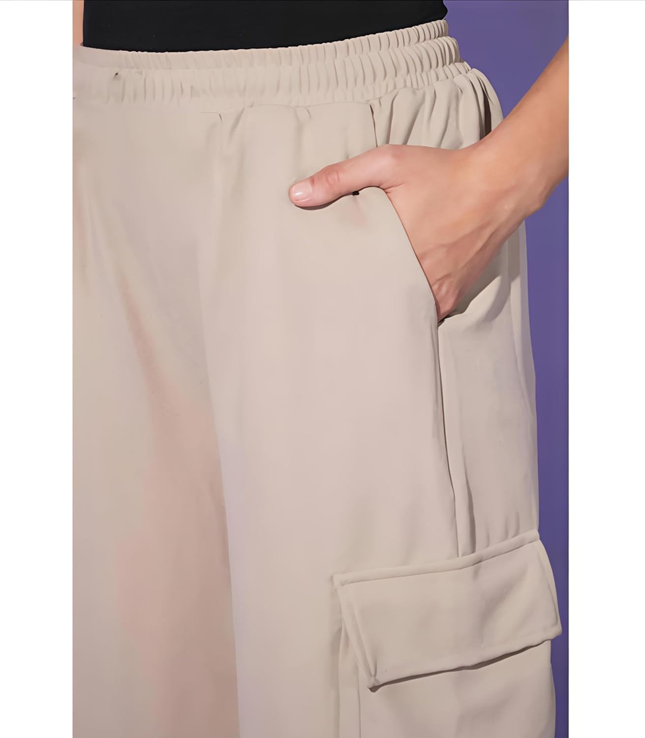 Women's High-Waist Wide Leg Cargo Pants