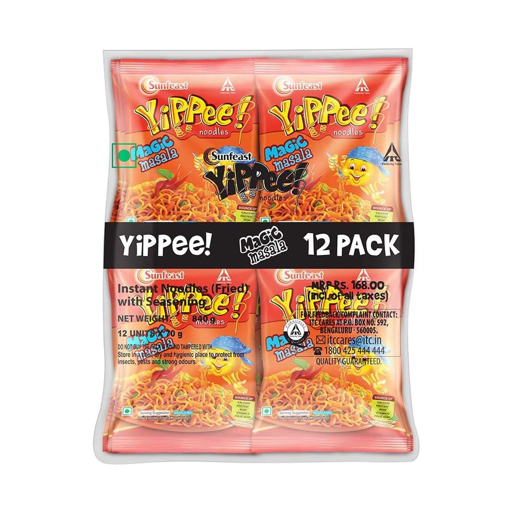 Sunfeast YiPPee! Magic Masala, Instant Noodles 8 in 1 Pack