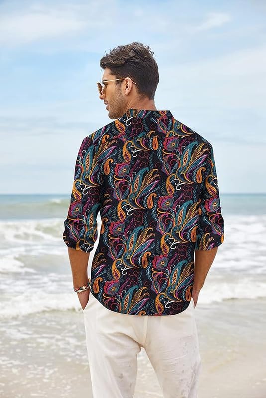 Bellstone Men's Cotton Blend Full Sleeve Printed