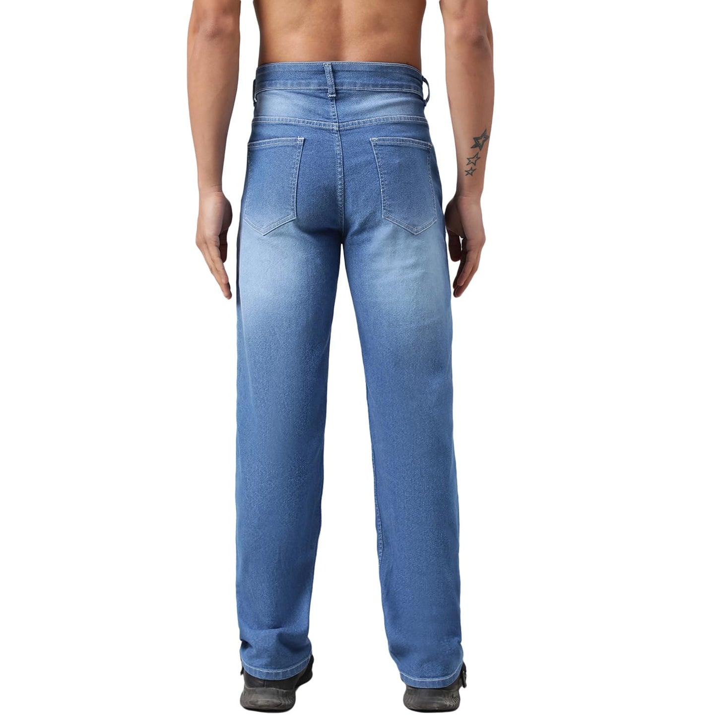KOTTY Men’s Relaxed Fit Straight-Leg Jeans