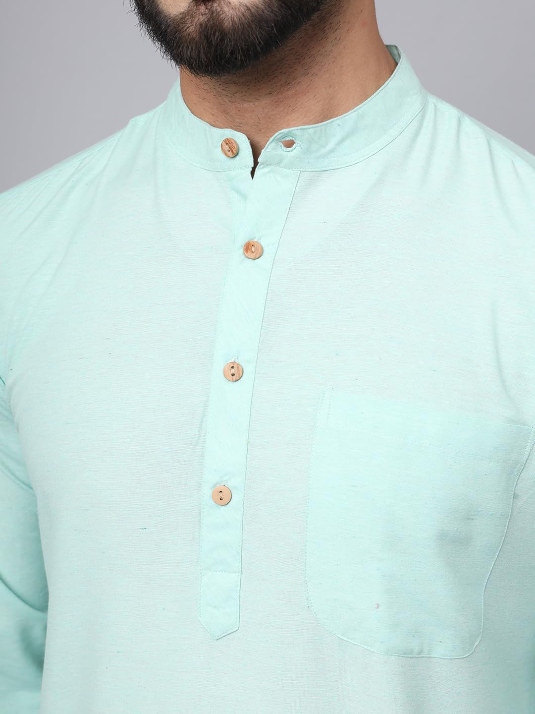 CHIKAN Men's Cotton Regular Premium Long Kurta