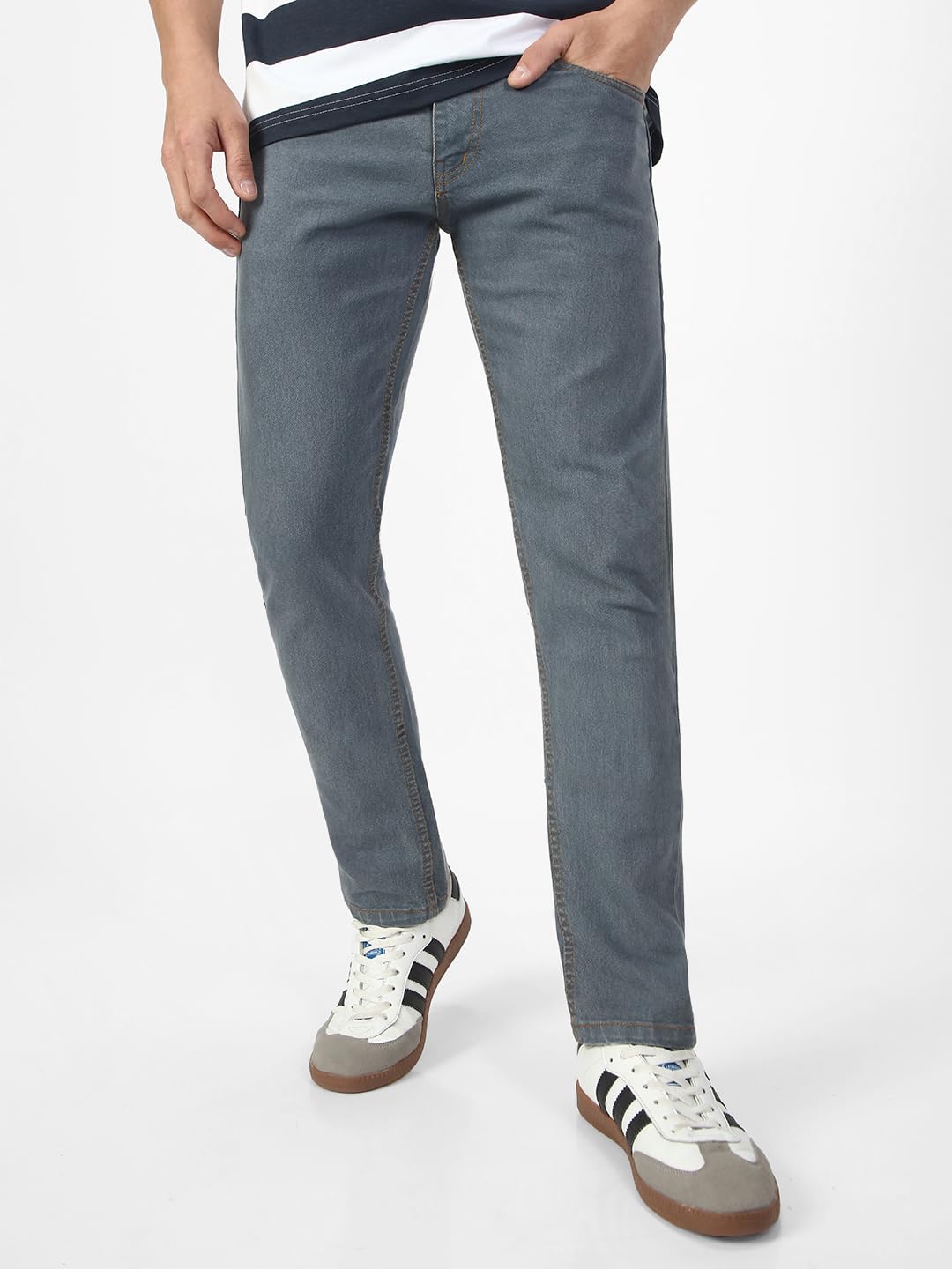 Urbano Fashion Men's Slim Fit Washed Jeans Stretchable