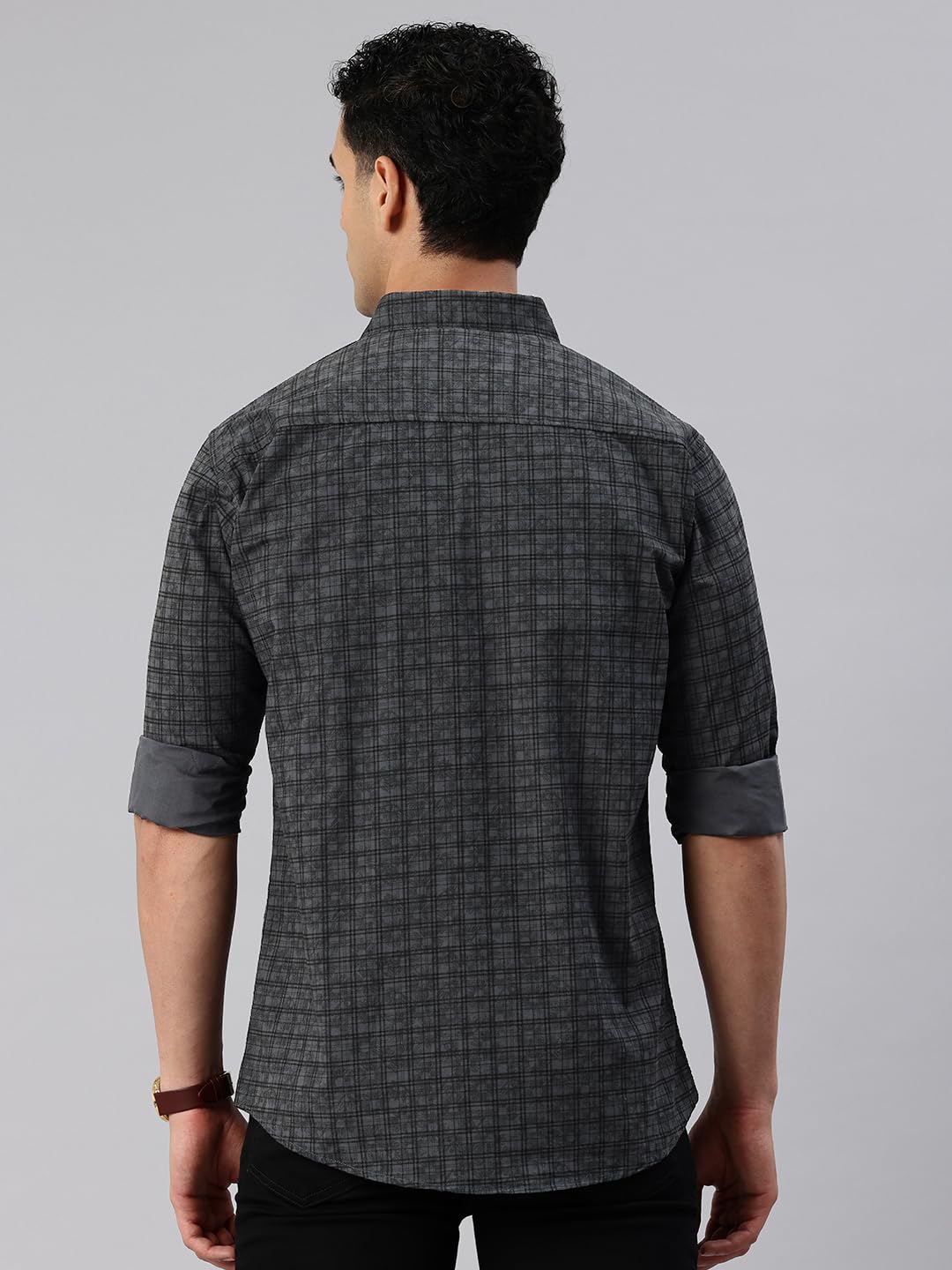 Majestic Man Cotton Checkered Slim Fit Casual Shirt