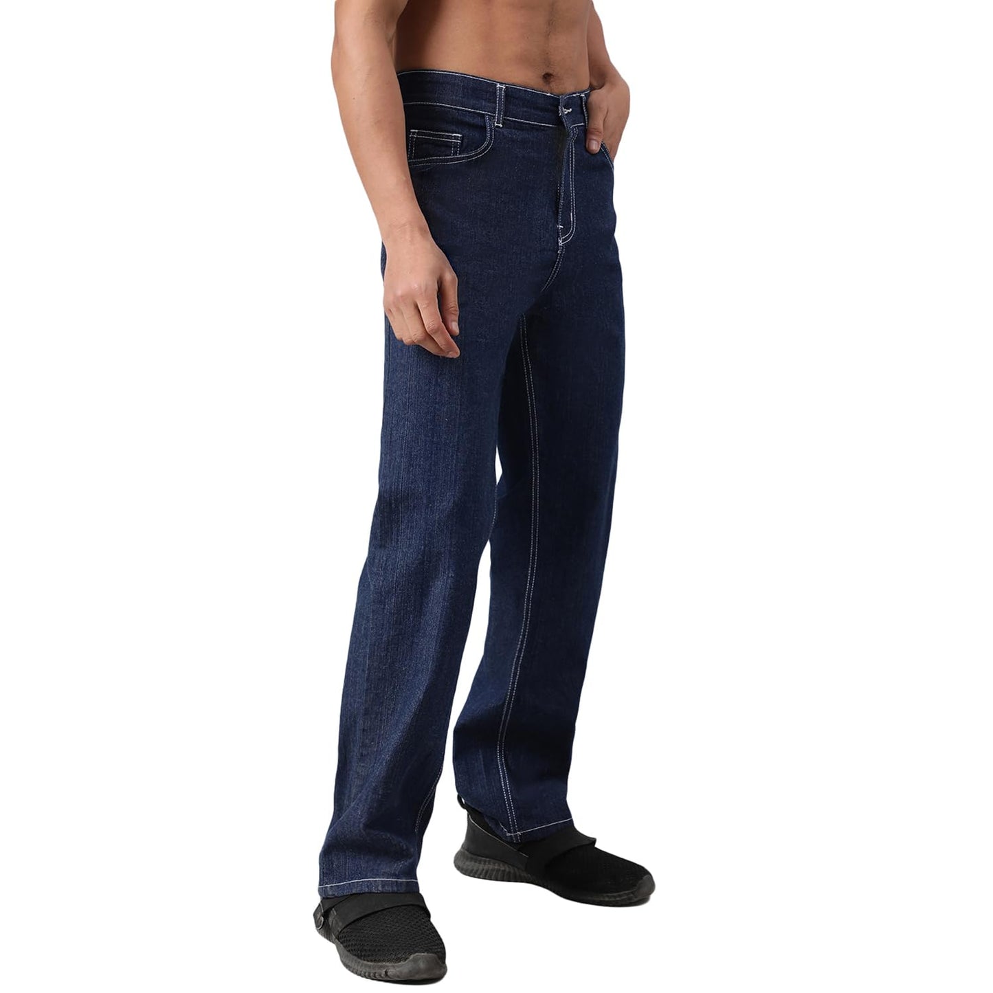 KOTTY Men’s Relaxed Fit Straight-Leg Jeans