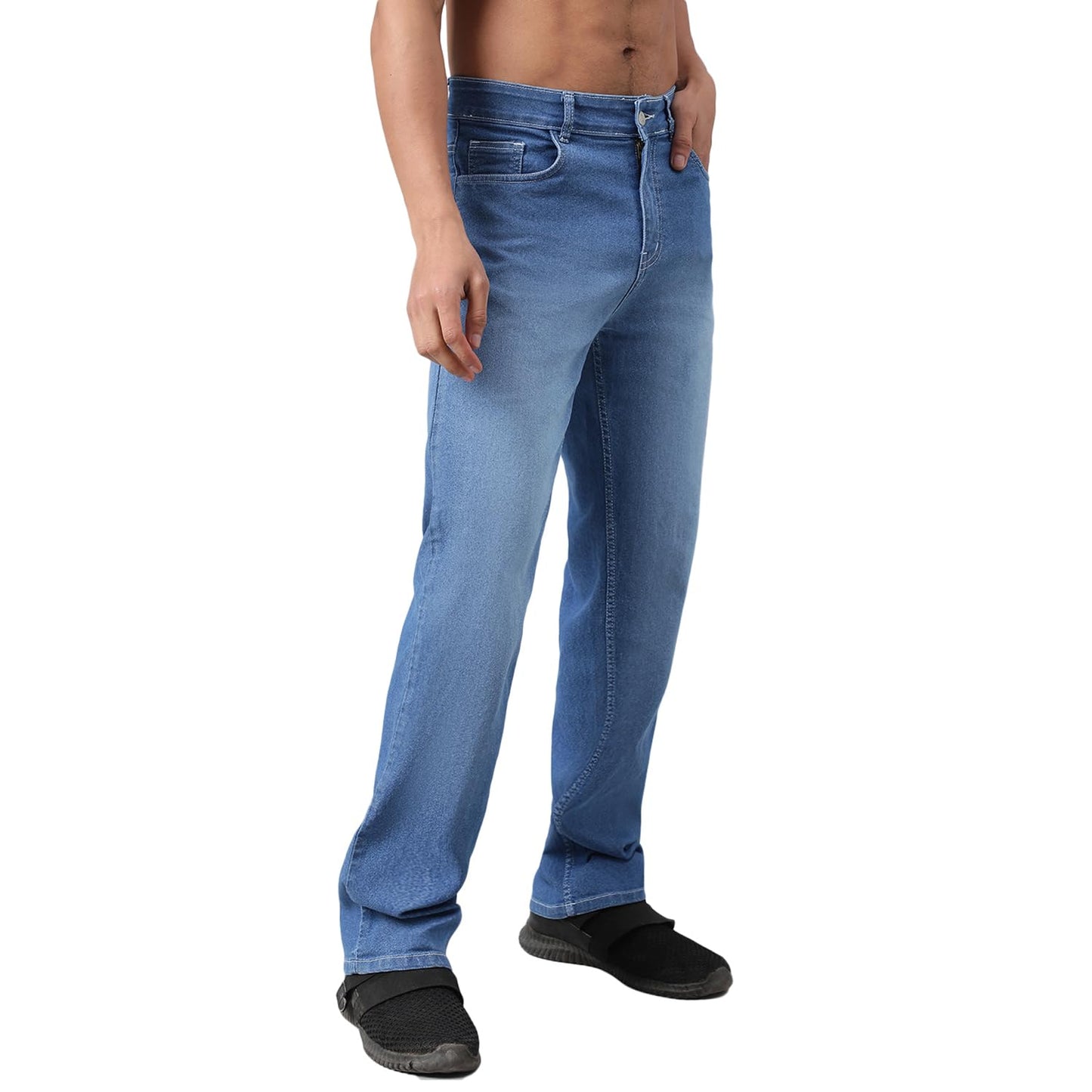 KOTTY Men’s Relaxed Fit Straight-Leg Jeans