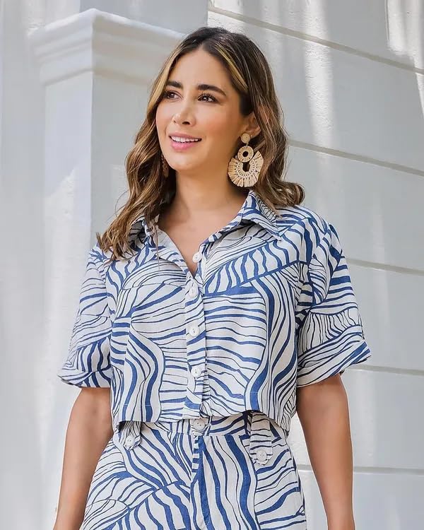 Leriya Fashion Co-ord Set for Women – Stylish Korean Summer Outfit | Trendy Travel & Streetwear Look for Girls |Jumpsuit for Women | Hangouts | Picnic | Vacation Wear | Half Sleeeve |