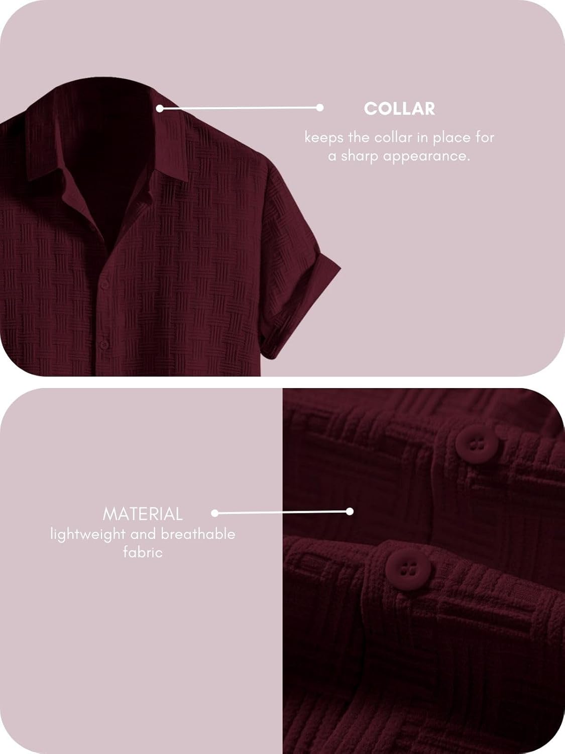 Leriya Fashion Men's Formal Button Down Shirt
