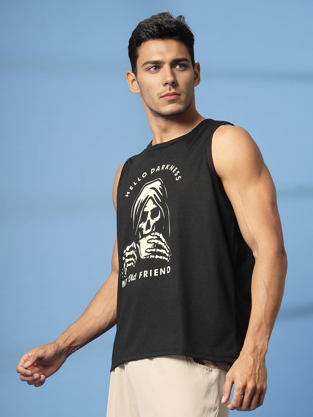 CHKOKKO Tank Tops Sleeveless T-Shirt for Men Cotton